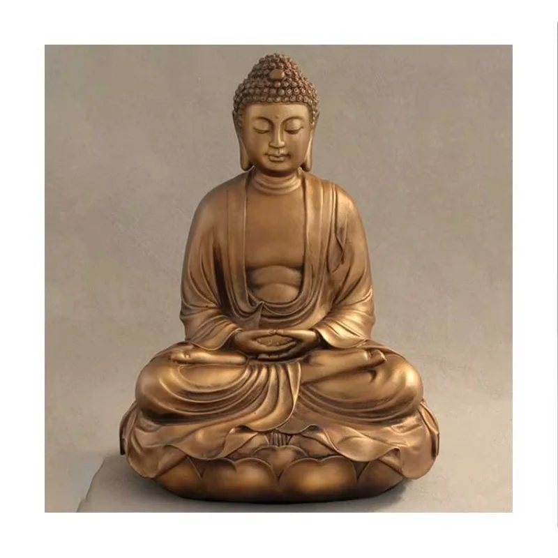 

Custom Home Desktop Decor Brass Meditation Buddha Statue Small Size