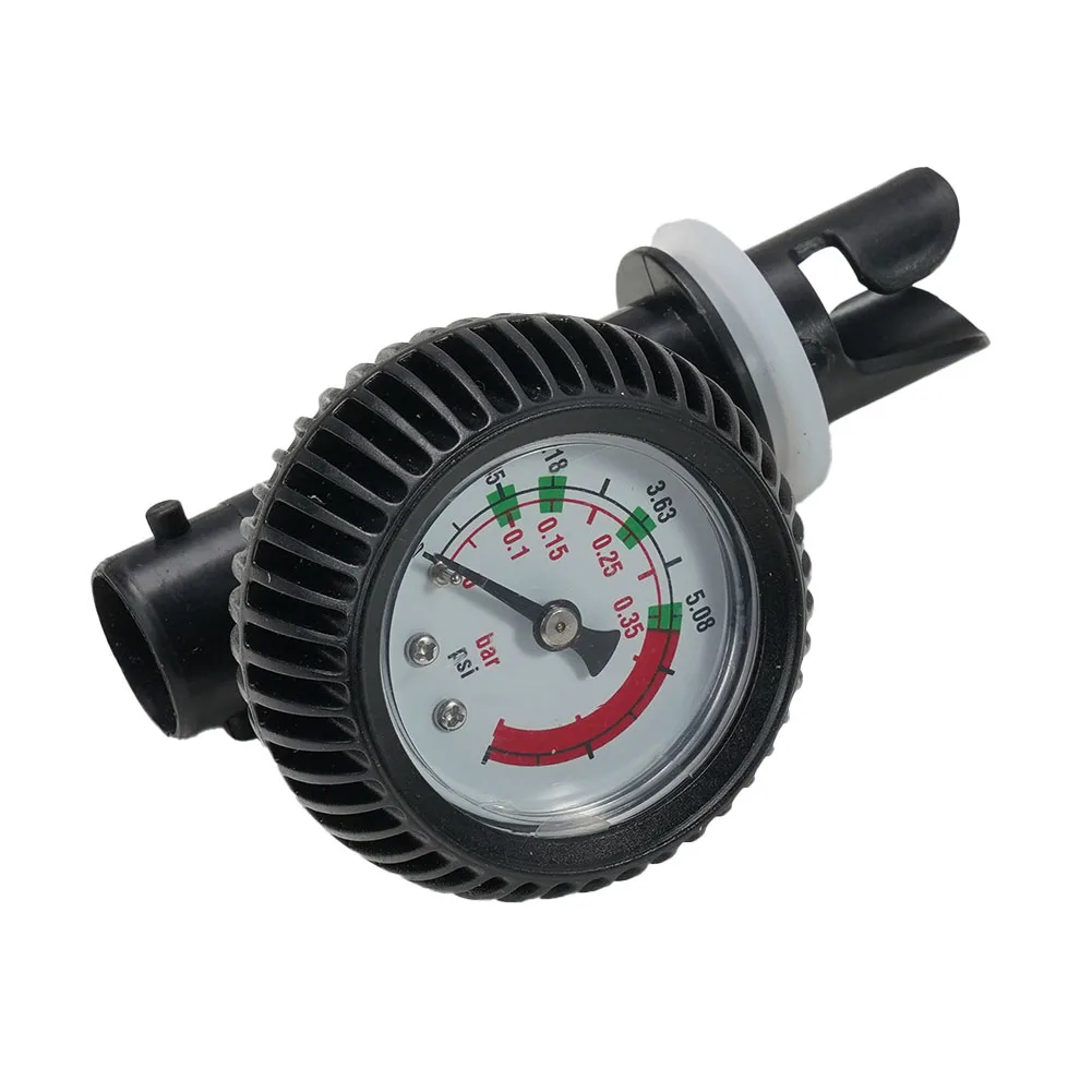 1PC Air Pressure Gauge PVC Black Replacement Inflatable Boat Kayak Psi Barometer Pressure Gauge Thermometer Air Valve
