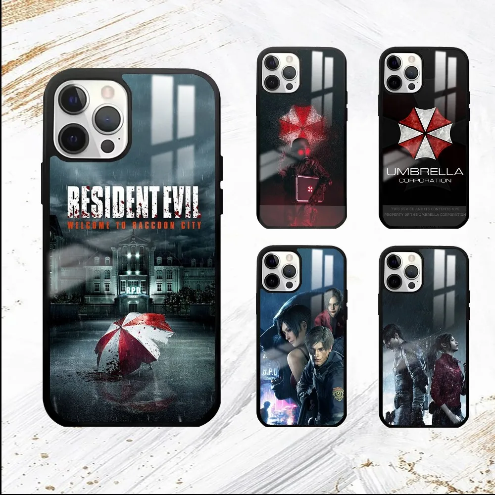 R-RESIDENT GAME EVILS Phone Case For iPhone 16 15 14 13 12 11 Pro Max Plus Mini PC Fashion High Quality mirror phone case