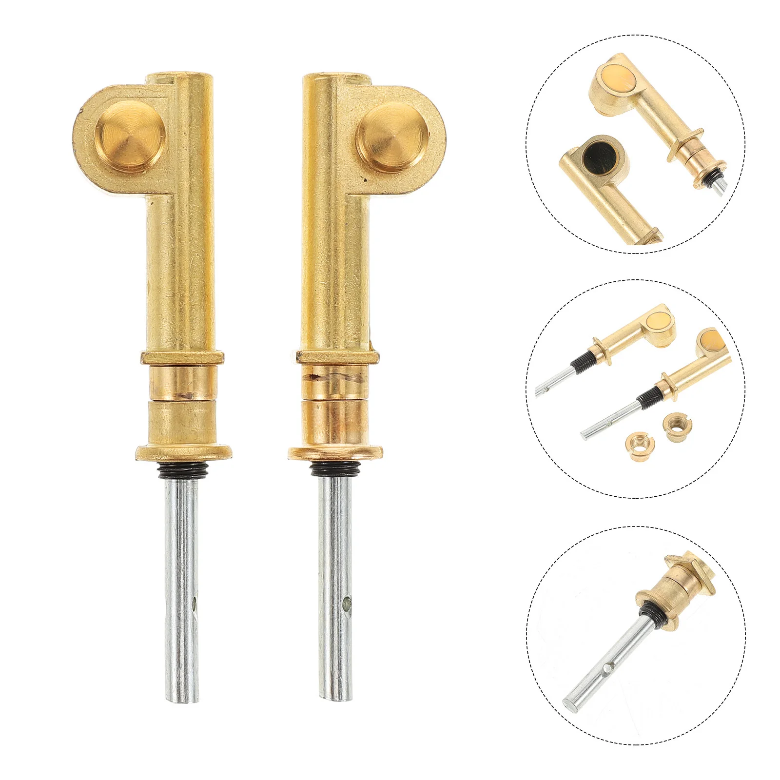 

2Pcs Erhu Copper Shaft Non-Slip Mechanical Tuning Pegs Turbo Trimmer Replacement Parts for String Instrument Erhu Tuner