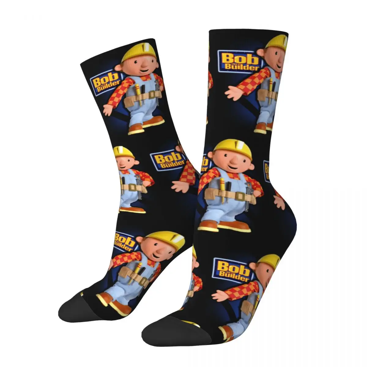 Gemütliche Damensocken Bob The Builder Accessoires Warme Grafiksocken für die ganze Saison Beste Geschenkidee