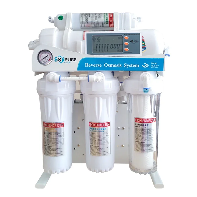 800/1200G Barrel free Commercial Water Cluster Purifier RO Reverse Osmosis Five Stage Filtration