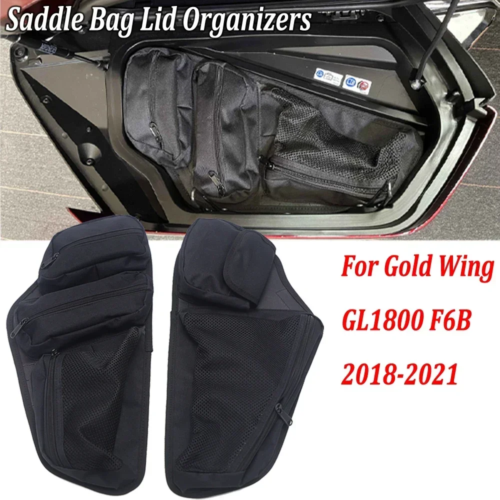 

Натяжная подкладка Gold Wing 1800 с крышкой багажника и органайзером, сумка для хранения, карманная сумка для сиденья для HONDA Goldwing GL1800 F6B GL 1800 2018 и выше