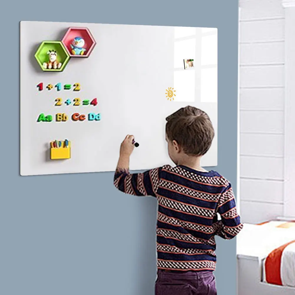 Magnetic White Board Sticker Removable Magnetic Dry Erase Whiteboard Erasable Surface for Teaching Training Office and Home Use