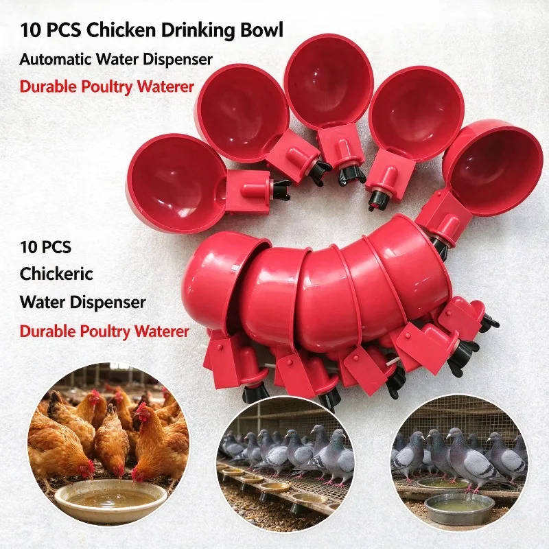 2/10cs Huhn Trinken Schüssel Geflügel Automatische Wasser Dispenser Taube Automatische Wasser Dispenser Kleine Küken Fütterung Schüssel – Detail 5