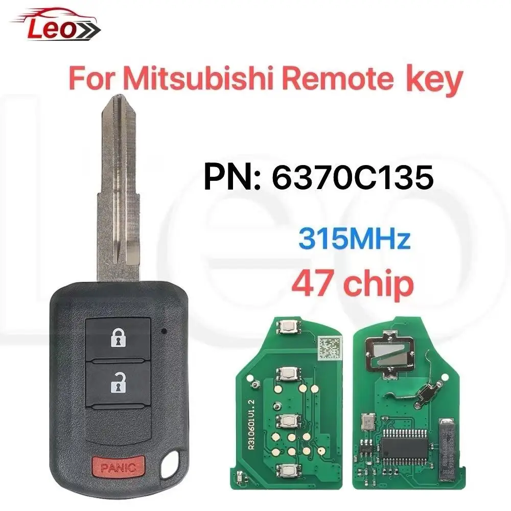 

Ключ-брелок Leo PN:6370C135 для Mitsubishi Eclipse, Cross 2018-2020, 3 кнопки, 315 МГц, чип 47.