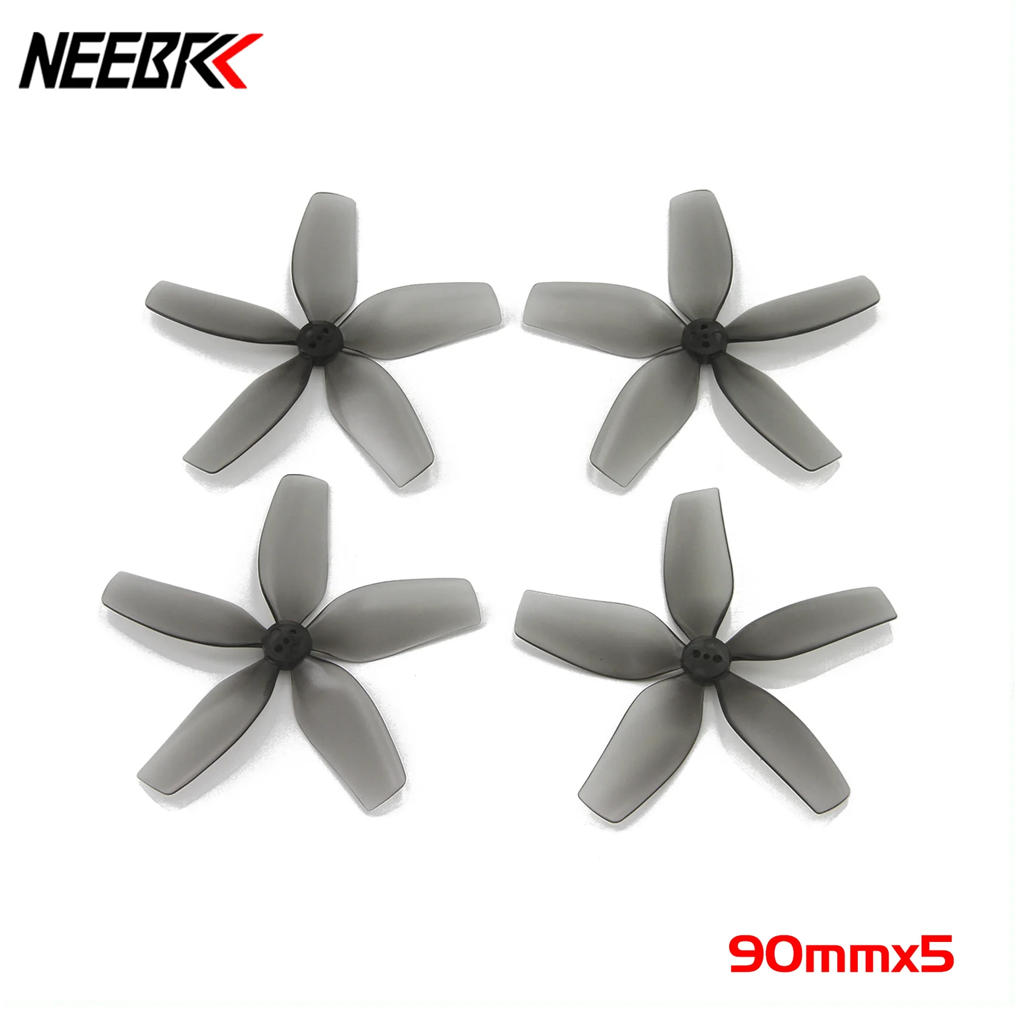 2Pairs NEEBRC 90MMX5 90mm 3.5inch 5-Blade 1.5mm Shaft PC Propeller for FPV Racing Drones RC Plane Freestyle Cinewhoop DIY Parts