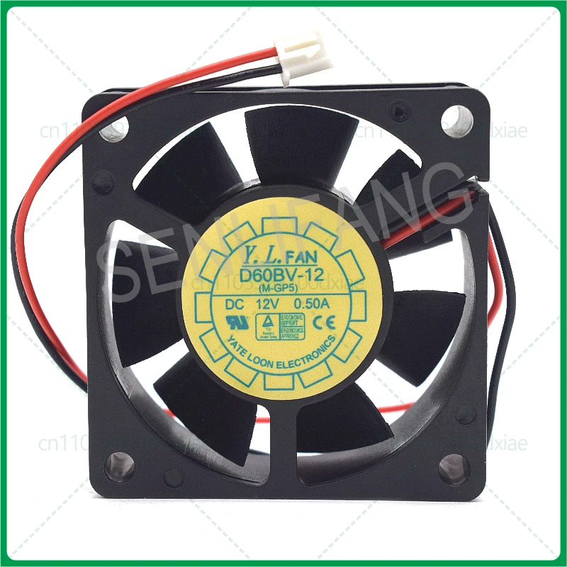 

3 шт. новый охладитель D60BV-12 для Y.L.Fan DC12V 0,50A 60*60*20 мм 6 см 2 провода охлаждающий вентилятор
