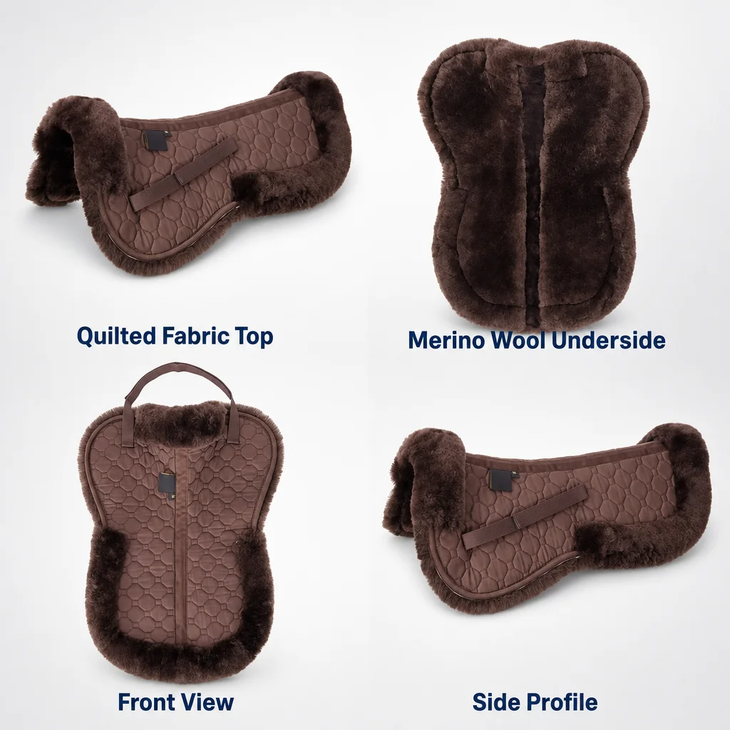 Customized Gel Pad Shock Absorbing Memory Half Saddle Pad for Horse