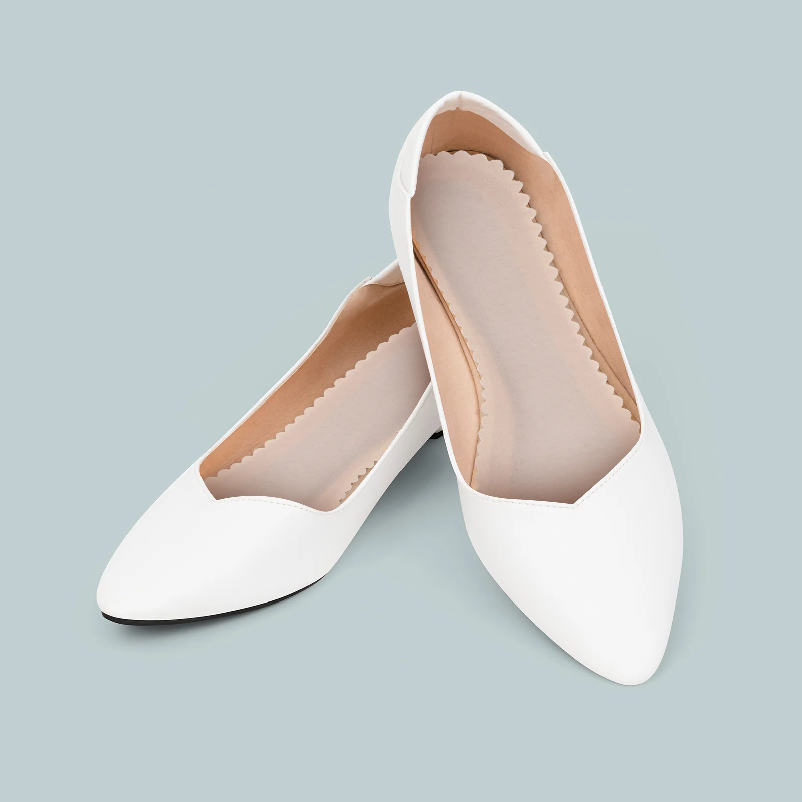 

2Pairs Shoe Insoles with Wood Texture Skin Friendly Adhesive Inserts Absorption Cushion for Sandals and Heels Support