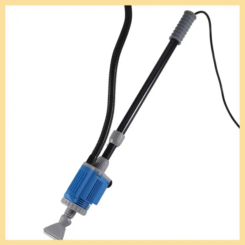 1 Juego de bomba de cambio de agua para acuario eléctrico, limpiador de grava, bomba de sifón, enchufe de plástico de la UE