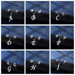 Stainless Steel Color charm Initial Necklace Stud Earrings Jewelry Sets Alphabet Pendant Chain Letter mom Gifts Drop Shipping