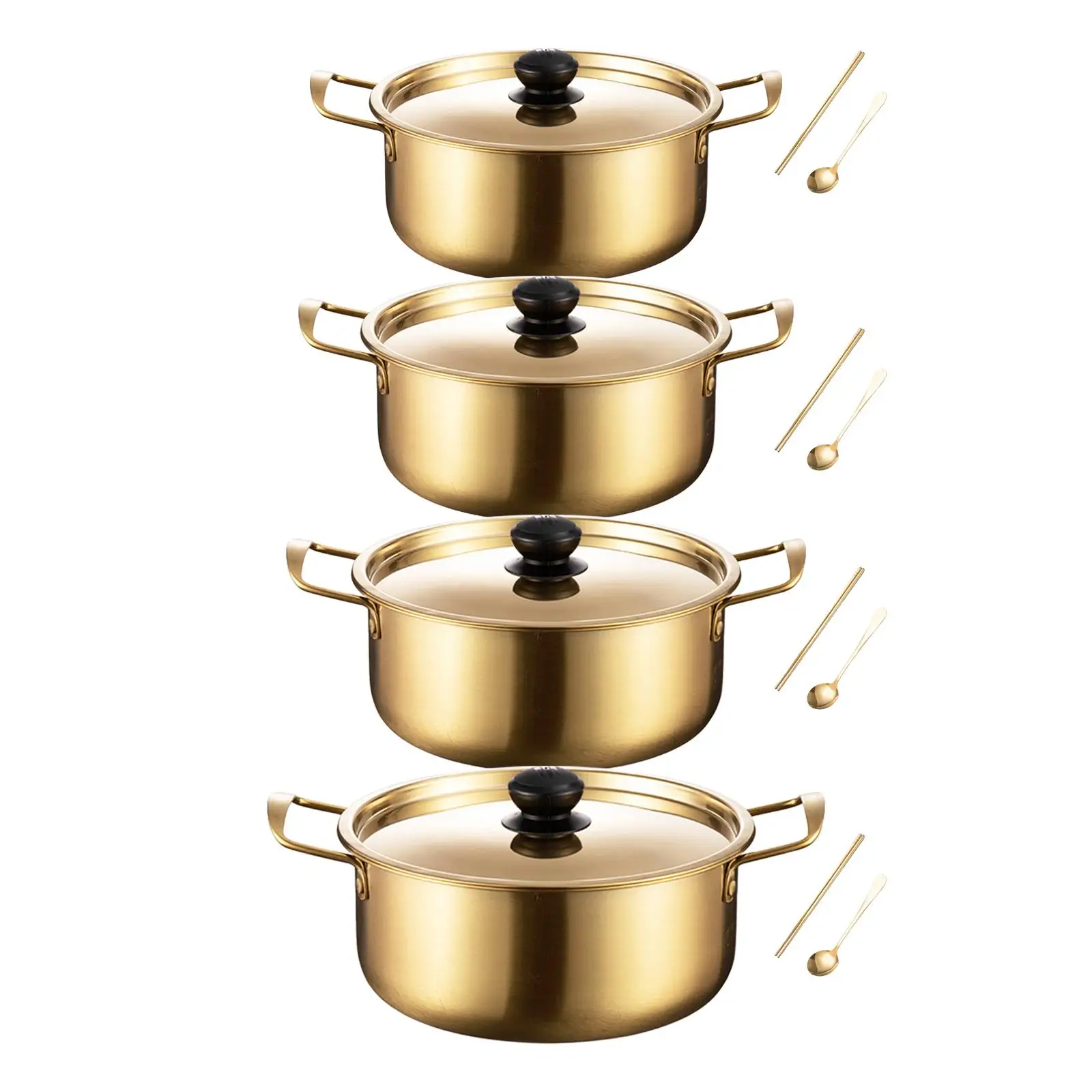 Korea Ramen Pot Fast Heating with Lid Cooking Pot for Hiking