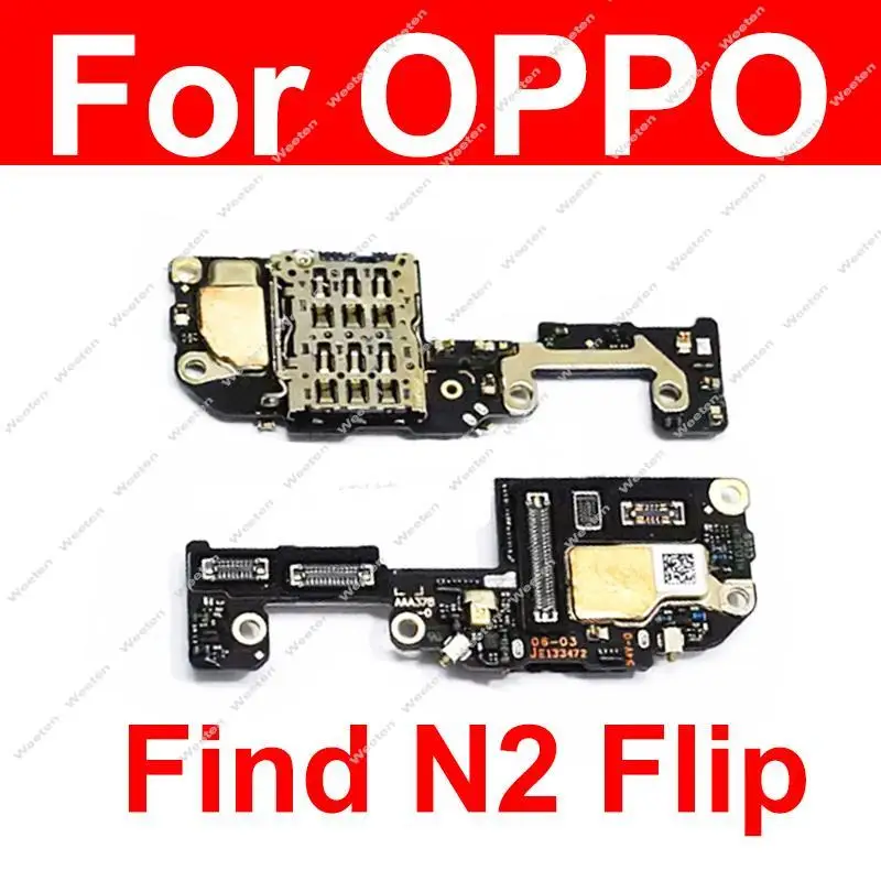 

SIM Card Slot Board For OPPO Find N2 Flip Sim Card Tray Holder Board Connector Flex Cable Parts