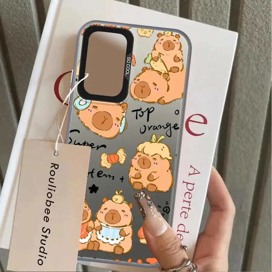 Phone Cover Case for Samsung Galaxy A15 A16 A21s A23 A17 A20s A34 A35 A13 A14 A26 A12 A24 A25 A31 Cute Capybara 