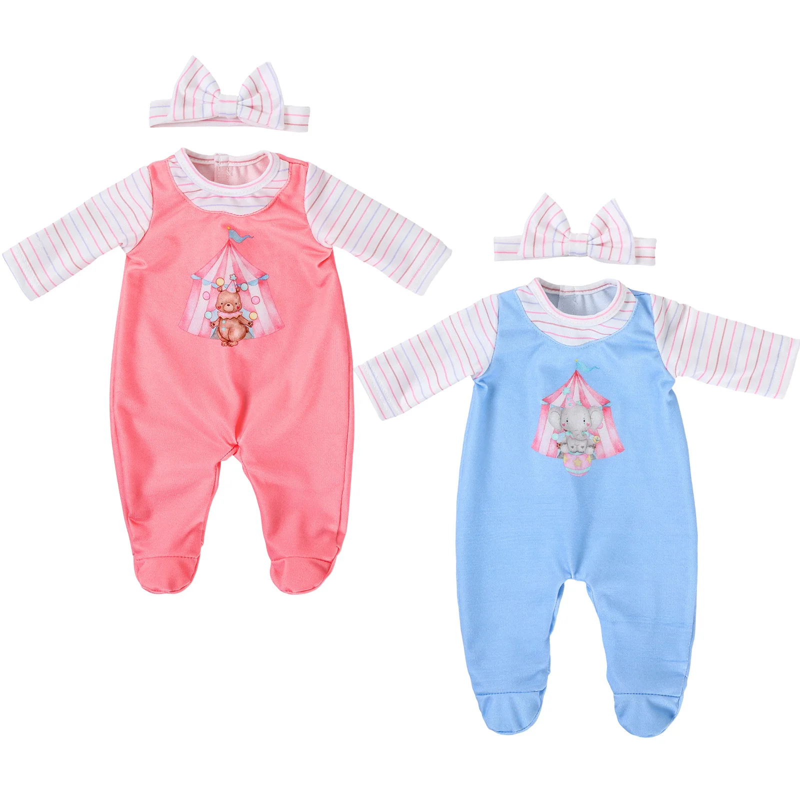 

16-18 inch (40cm) doll clothes, circus pattern clothing set, reborn dolls, baby dolls, children's toys, birthday holiday gifts