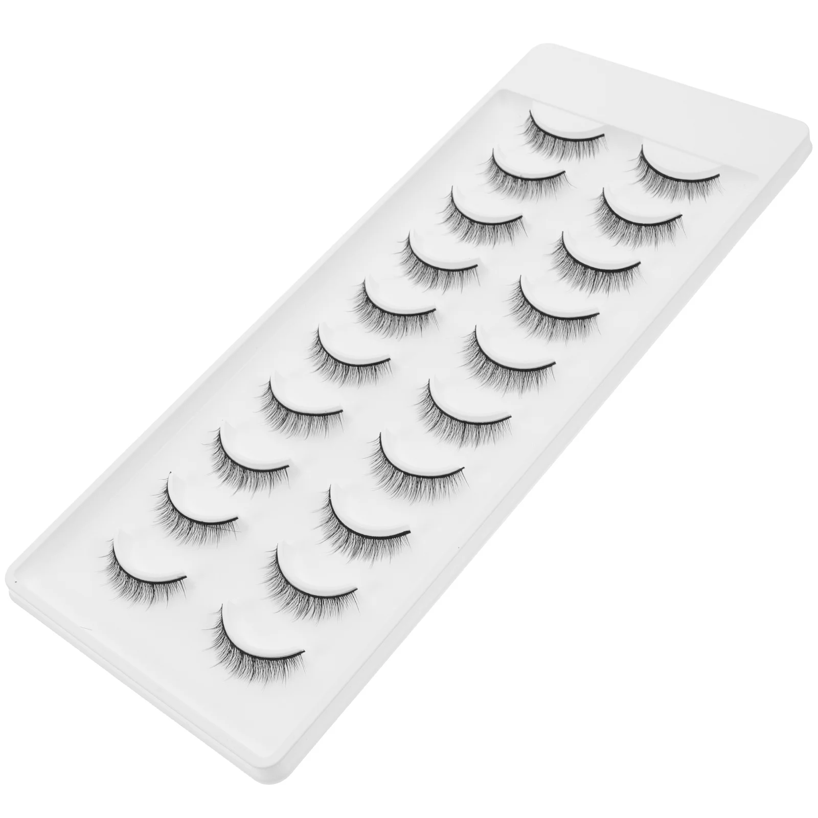 

10 Pairs Fake Eyelashes Women Makeup Tools Individual False Slim Kit Short Fluffy Natural