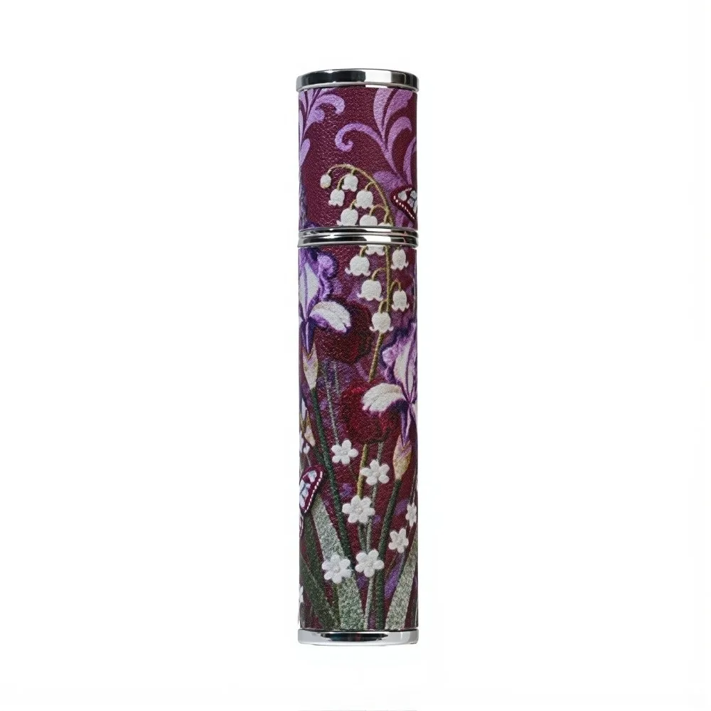 Rose Refillable 10ml Bottle Reusable Durable Floral Leather Spray Bottle Practical Safety Sample Vials Travel