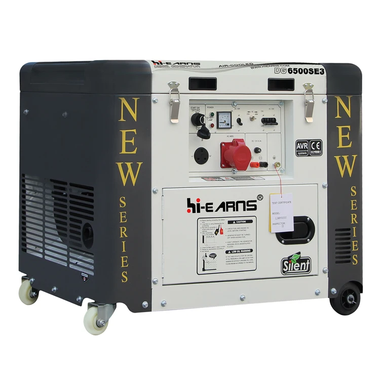 5000W 5KW 5KVA 230V 400V Soundproof CE E9 EURO5 Equal Power Three Phase Diesel Generator With Open Top Cover