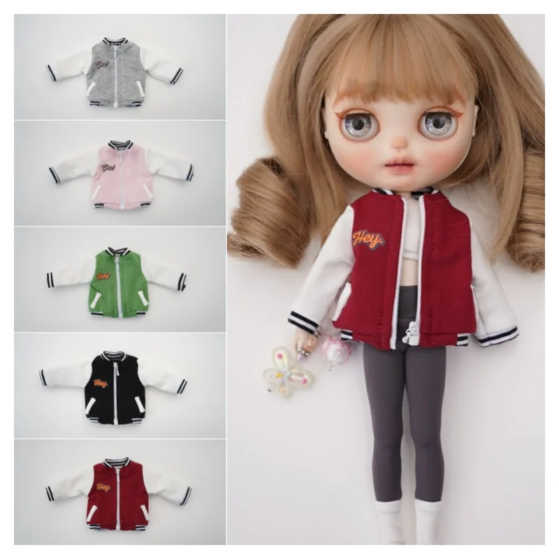 

Blythe doll clothes accessories small cloth baseball jacket top ob22 ob24 ob26 small 6 doll clothes bjd1/6 points