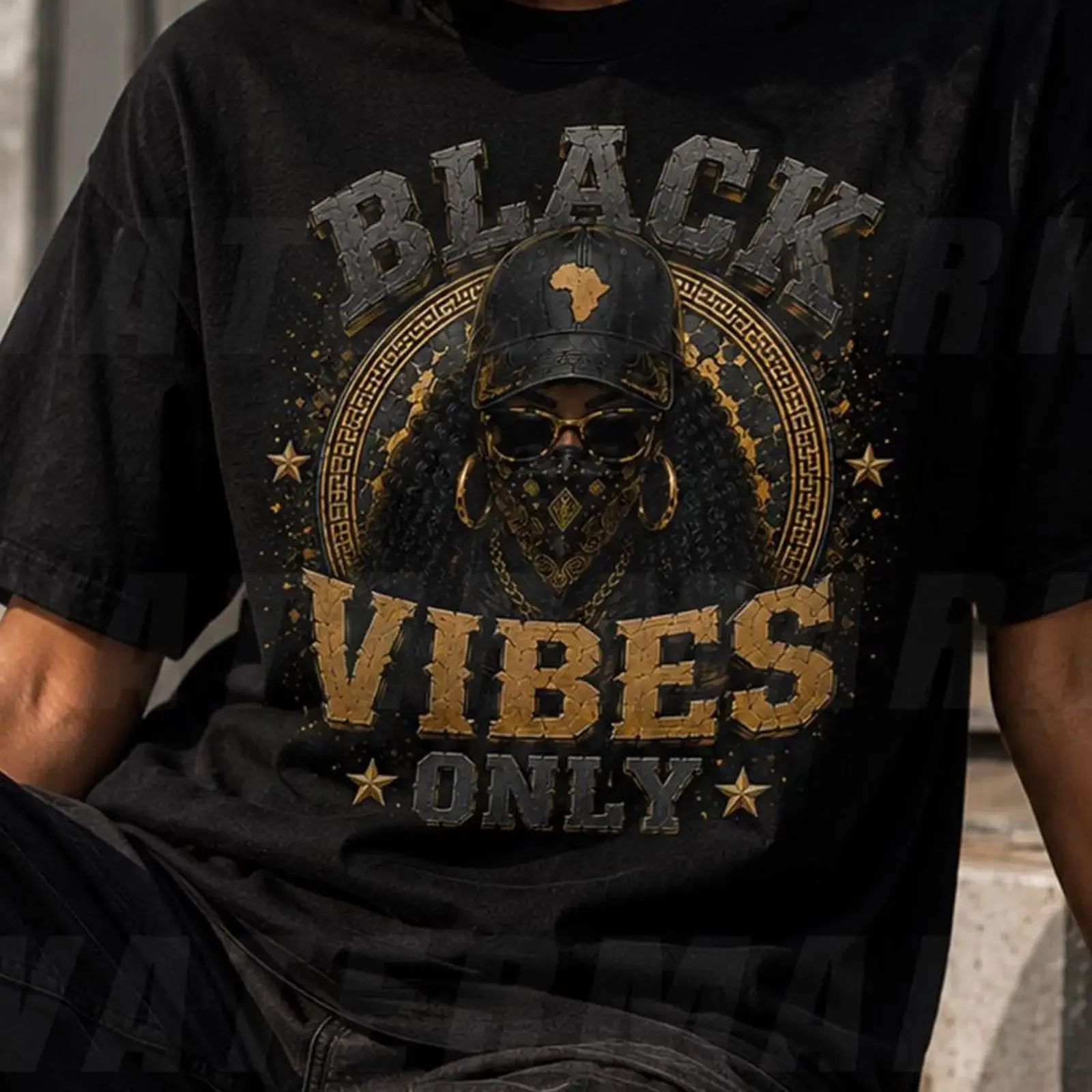 Black Vibes Only Vintage T Shirt Proud Women Melanin Pride African American Juneteenth History Month Apparel vintage Washed
