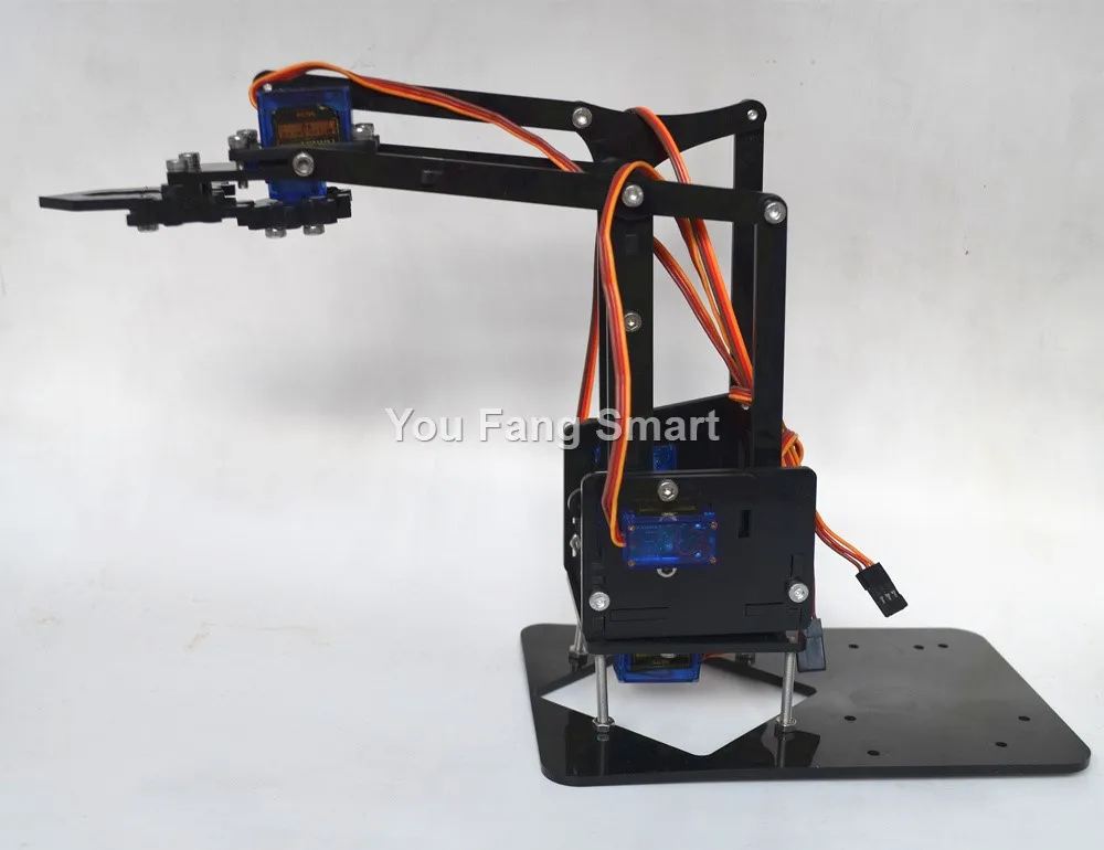 Sg90 mg90s Vorbau 4 dof Roboterarm-Kit mechanischer Arm Krallen-Kit ps2 oder Knopfs teuerung für Arduino-Roboterarm-Kit DIY-Programmier roboter – Detail 12