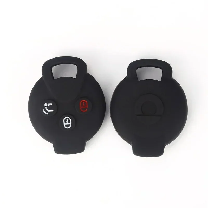 Silicone Car Key Case Remote Cover For Mercedes Benz Smart 451 Chiave Roadster Crossblade Fortwo Roadster K Forfour Accessories