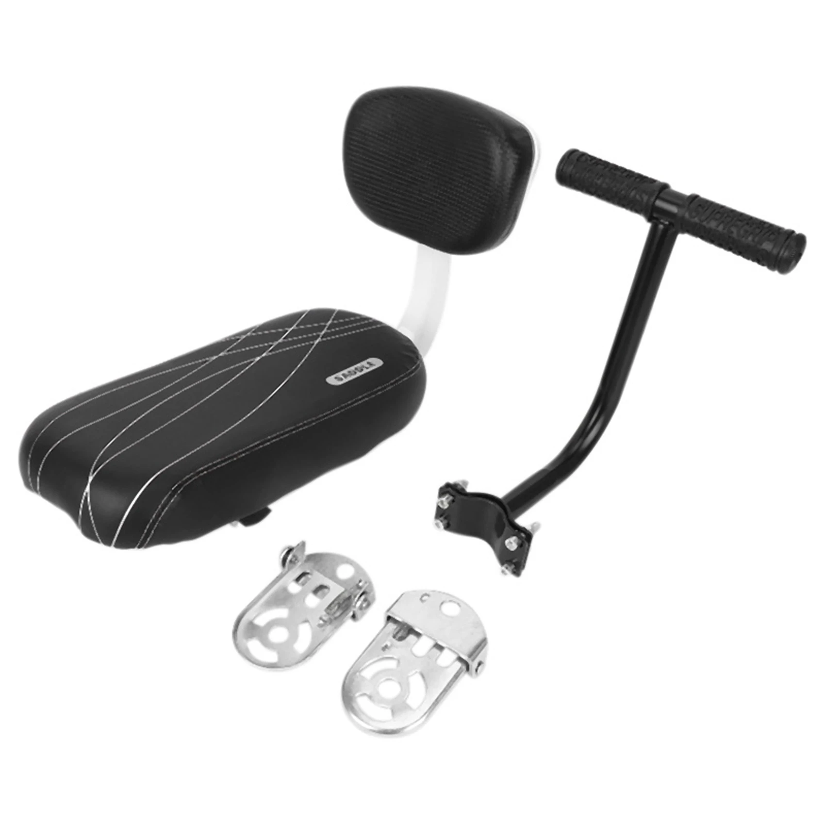 

Bicycle Rear Seat Cushion Armrest Footrest Set, Bike Back Seat Child Safety Cushion Armrest Handrail Rear Feet Pedals