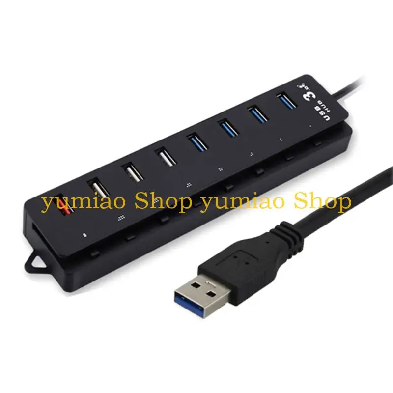 

587B USB Hub 8 Port USB Hub Splitter with Individual Switches 4x USB 3x USB 2.0