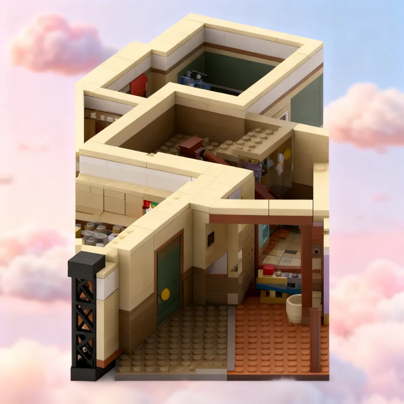 5158pcs MOC Ideas And CUUSOO - F.R.I.E.N.D.S. Apartments Revised Expanded Model Toy Building Blocks Christmas Gift Construction
