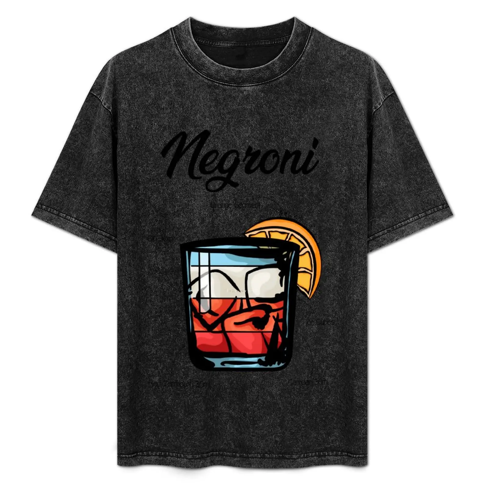 Negroni Receta de cóctel t Camiseta ropa vintage de aduanas tallas grandes camisetas para hombres