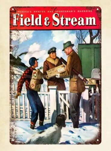 Field & Stream 1948 Cover by Walter Dower metal tin sign garage enclosure ideas