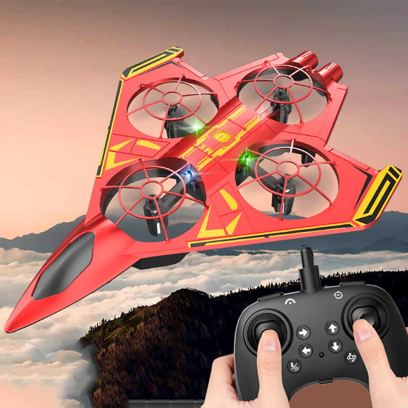 

FANDAO Remote Control Plastic Drone Model Aircraft Boys Aircraft Toy Quadcopter S12 360° Flip Fighter Jet Toy Toys For Ages 8-13