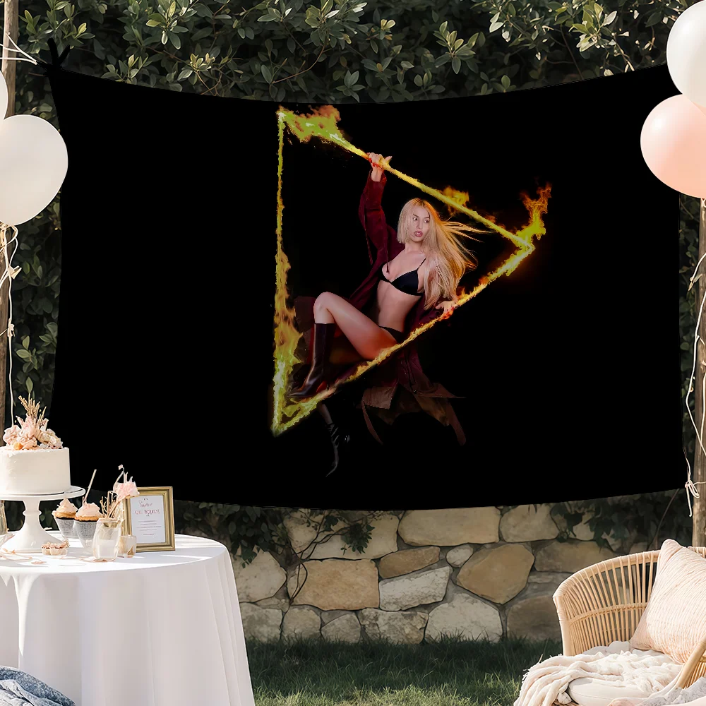 المغني Ava Max لا تنقر على علم اللعب مخصص للتخييم والحديقة وخلفيات الحفلات جدار الفن هدايا الأسرة