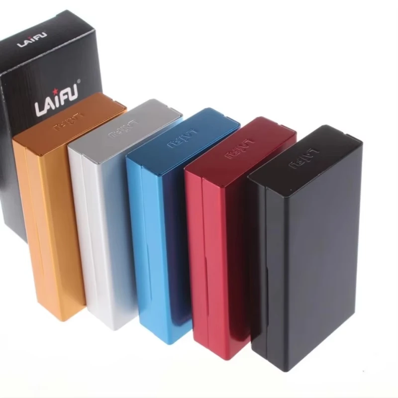 Cigarette Case 20pcs Pack Ultra-thin Lightweight Cigarette Storage Box Aluminum Alloy Cigarette Case Automatically Pops Out