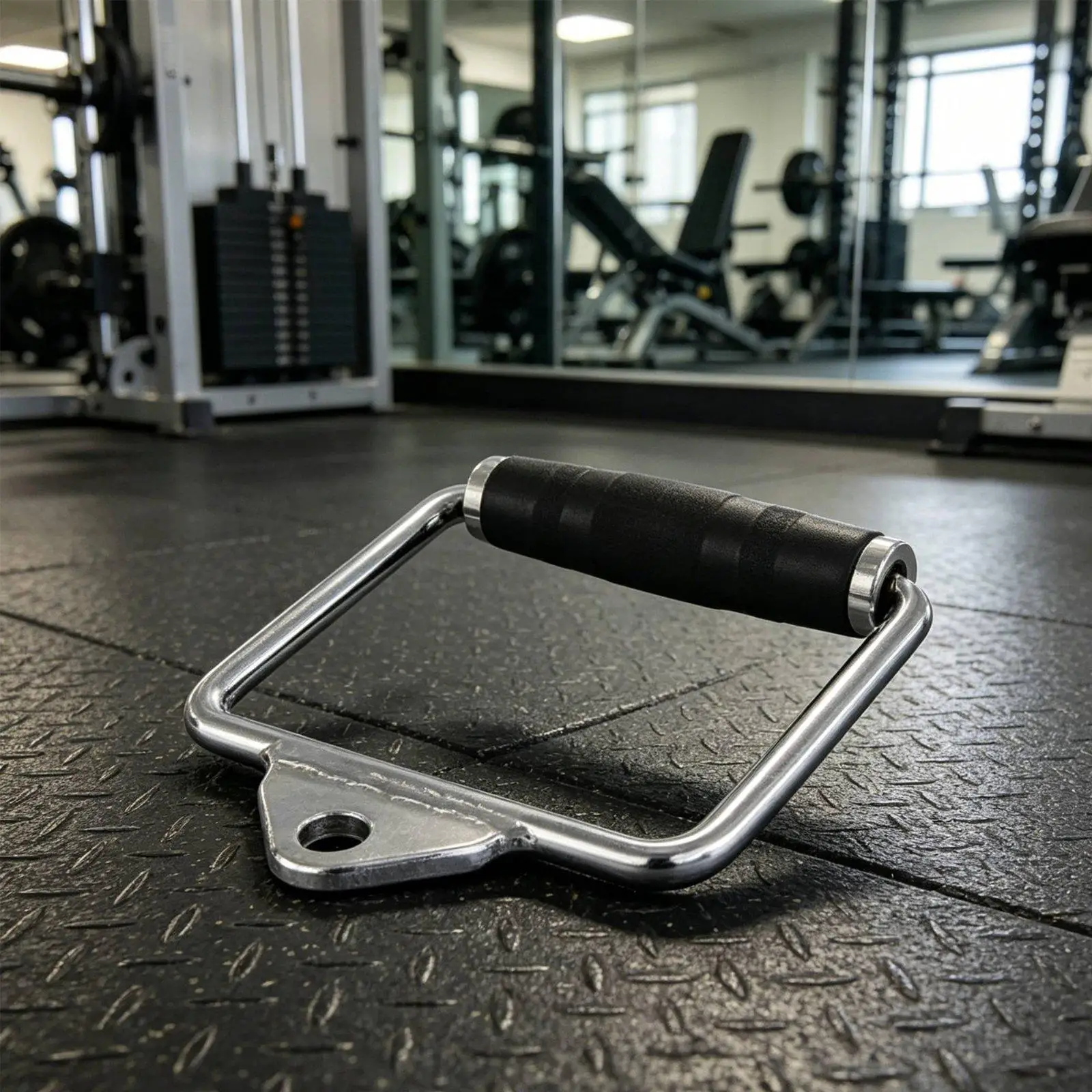 D Shaped Handle Seated Row Pulley Accessory Cable Machine Grip for Power Rack Home Gym Systems