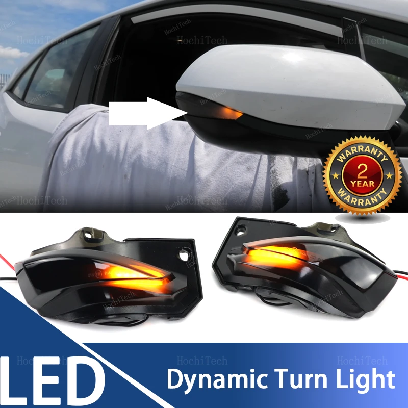 2pcs Dynamic Turn Signal LED Light Side Mirror Indicator For Toyota Corolla Sport E210 Sienta XP170 Yaris XP210 2019-21