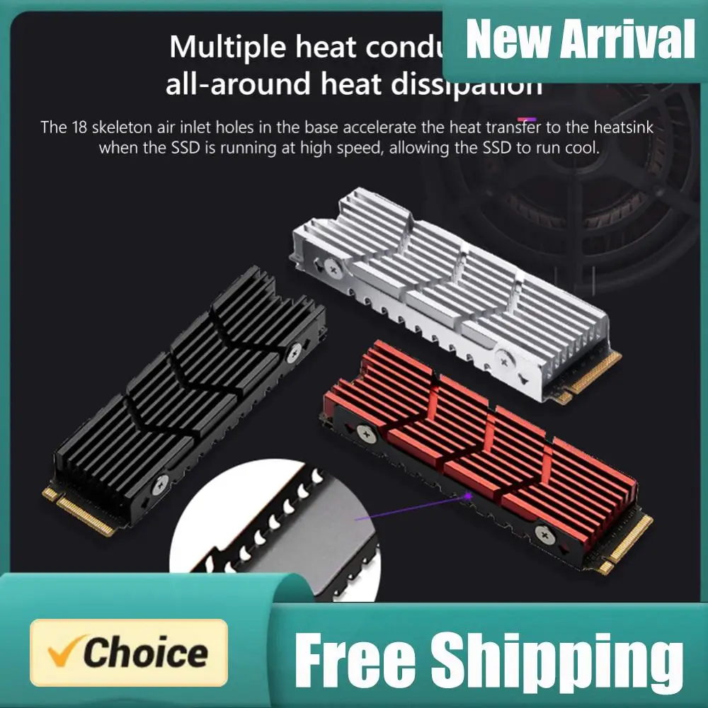 

M.2 2280 SSD Radiator Heat Sink Aluminum Alloy Solid State Hard Disk Cooler with Thermal Silicone Pad for PS5 Game Console