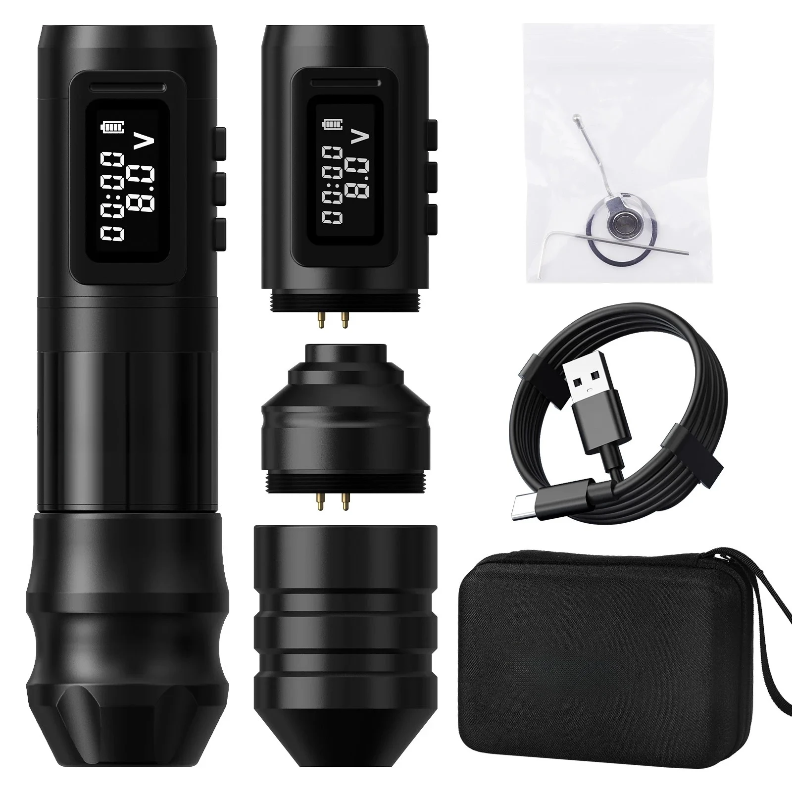 Wireless Tattoo Machine Rotary Pen with Powerful Brushless Motor with Extra 3.5/4.5/5mm Stroke For Tattoo Artist