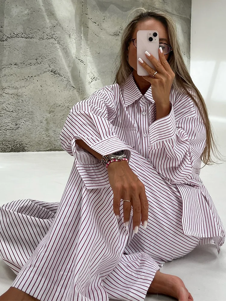 

Women's Suits Striped Strappy Shirts Pants Elastic Waist Straight-Leg Trousers Long Sleeve Back Strap Style Tops Casual Outsuits