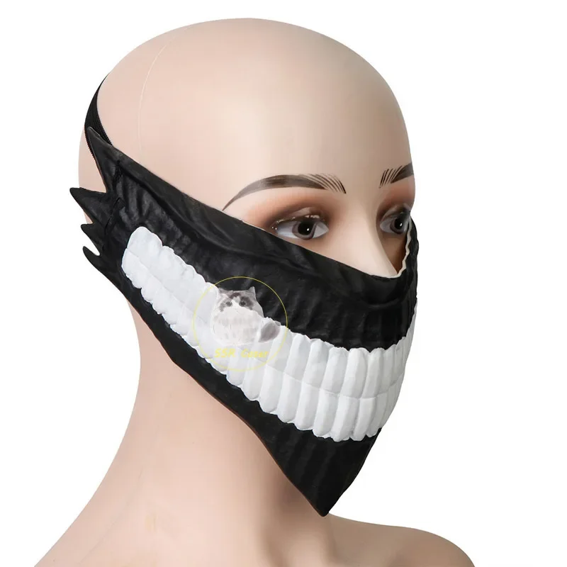 CosplayAnime Dandadan تأثيري كين تاكاكورا Okarun الشيطان اللاتكس قناع اللاتكس قناع هالوين الوحش الدعامة اكسسوارات عيد الميلاد كوس