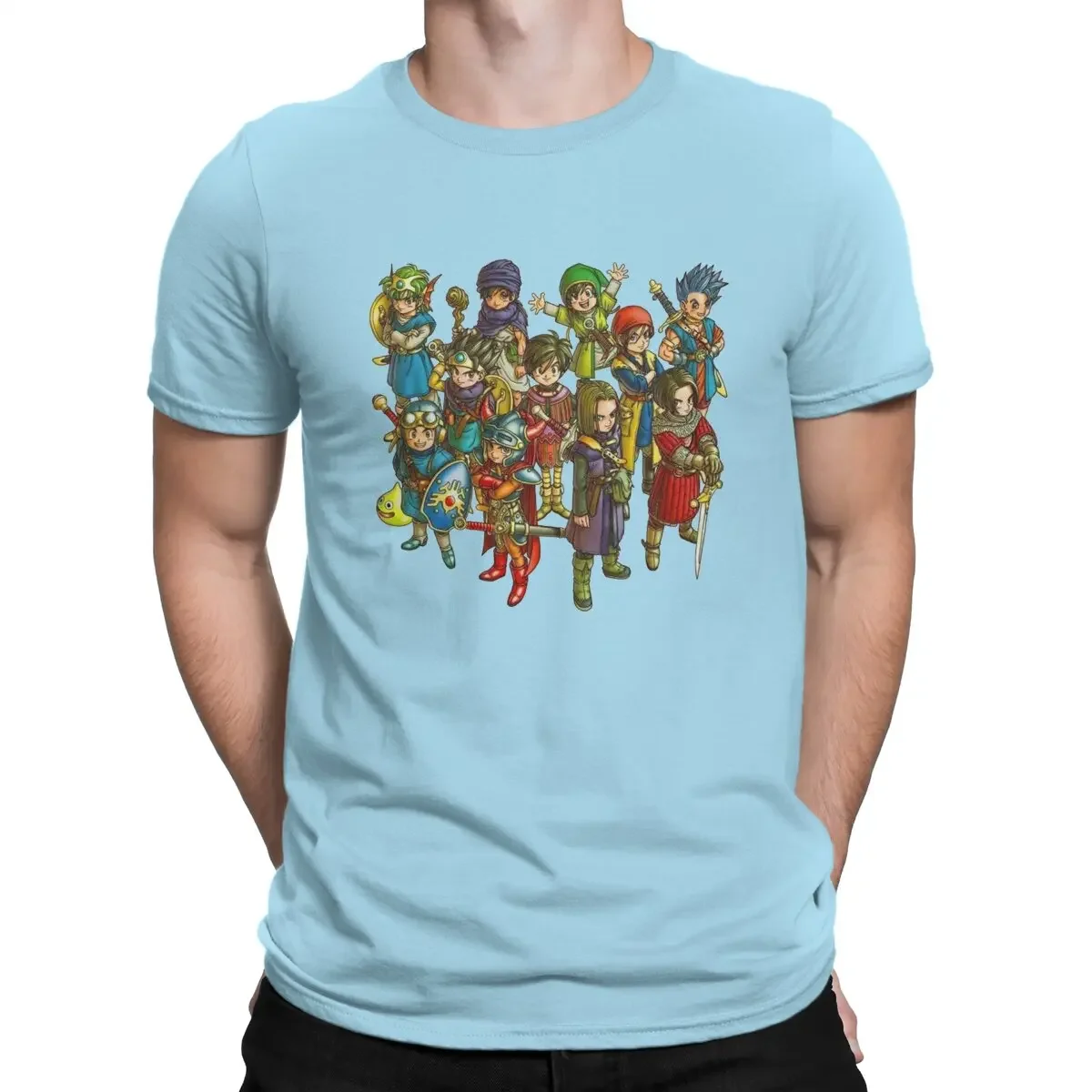 Round Collar Dragon Quest Tees Short Sleeve Clothes Summer Game Characters T Shirt Men Cotton Casual T-Shirts men clothing
