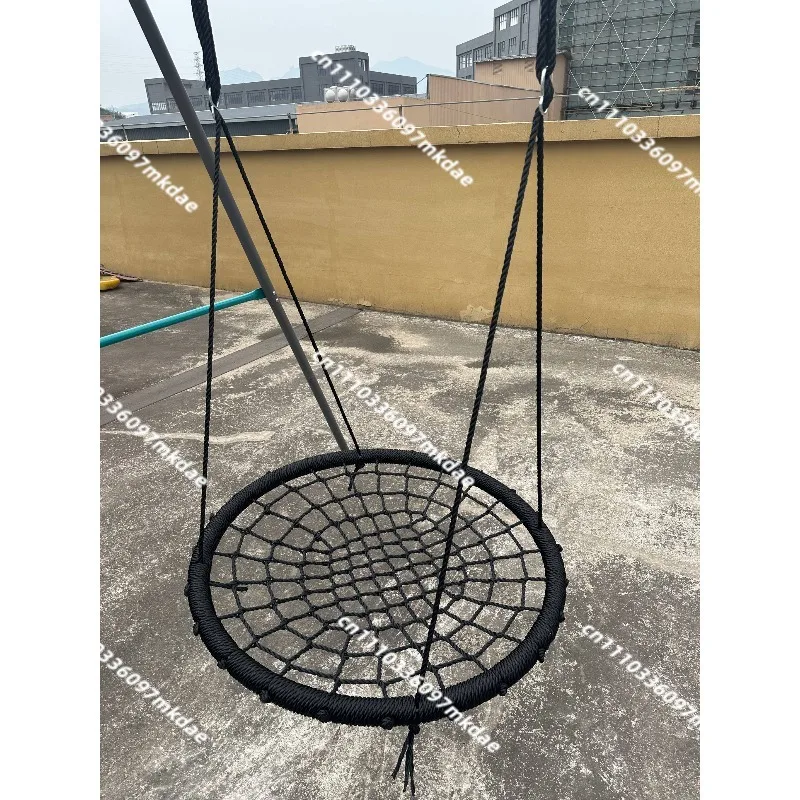 Children's Swing 100cm Round Mesh Rope Bird's Nest Hanging Hanging Chair Outdoor Home Outdoor Swing Garden