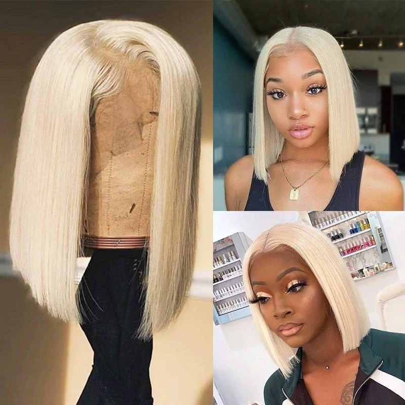Women's , middle-parted black bob , , African short straight hair wig