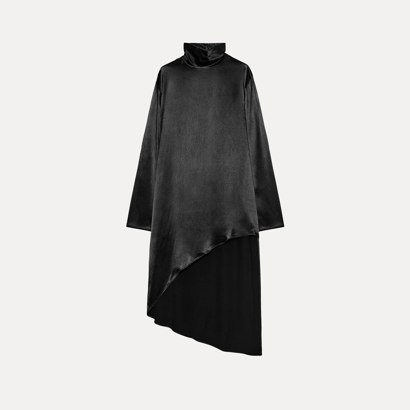 Z femmes asymétrique Long col haut irt polyvalent Ele Faionable 2025 nouveauté coupe ample couleur