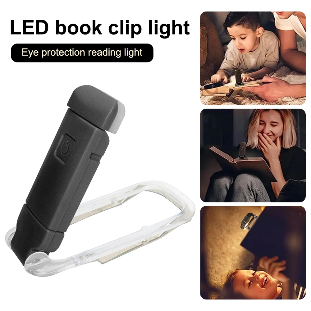 LED USB Rechargeable Book Light Reading Light Eye Protection Night Light Portable Clip Desk Light Bookmark Read Light Night Lamp