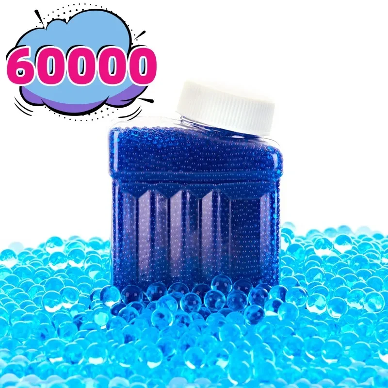 60000 pçs/caixa gel bolas de água cristal solo hidrogel polímero contas flor decoração polímero crescente bolas de água casamento decoração casa
