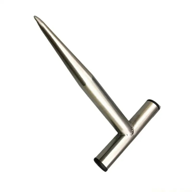 A2BE Heavy Duty Stainless Steel Garden Dibber For Easy Soil Drilling And Aeration