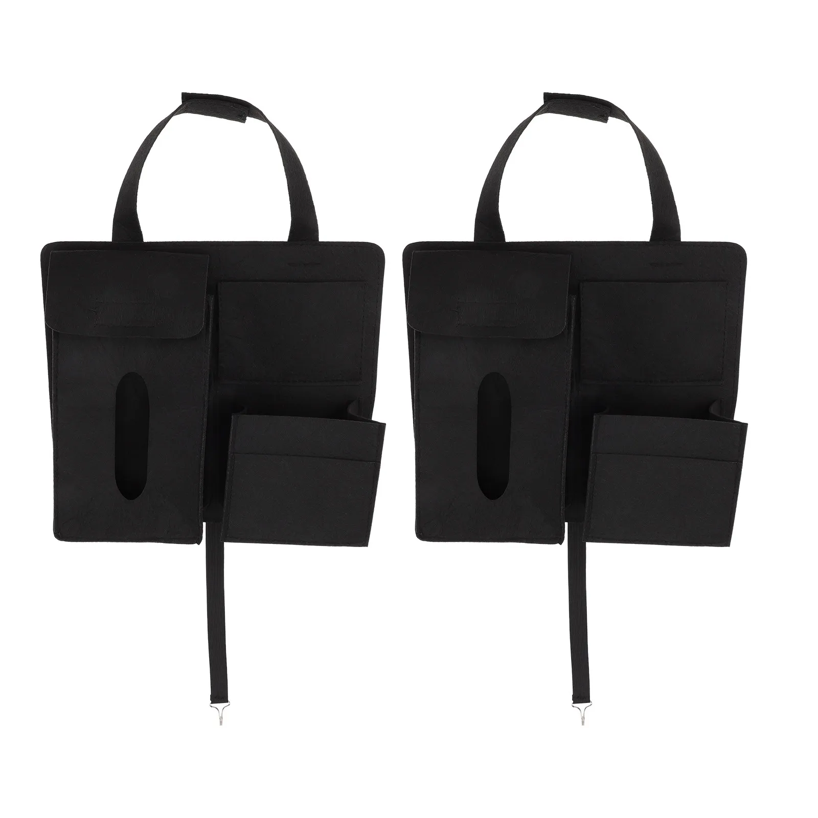 

2Pcs Car Seat Back Organizer Felt Storage Bags Hanging Backseat Car Organizer Multi Storage Pockets Spacious Auto Seat Hanging