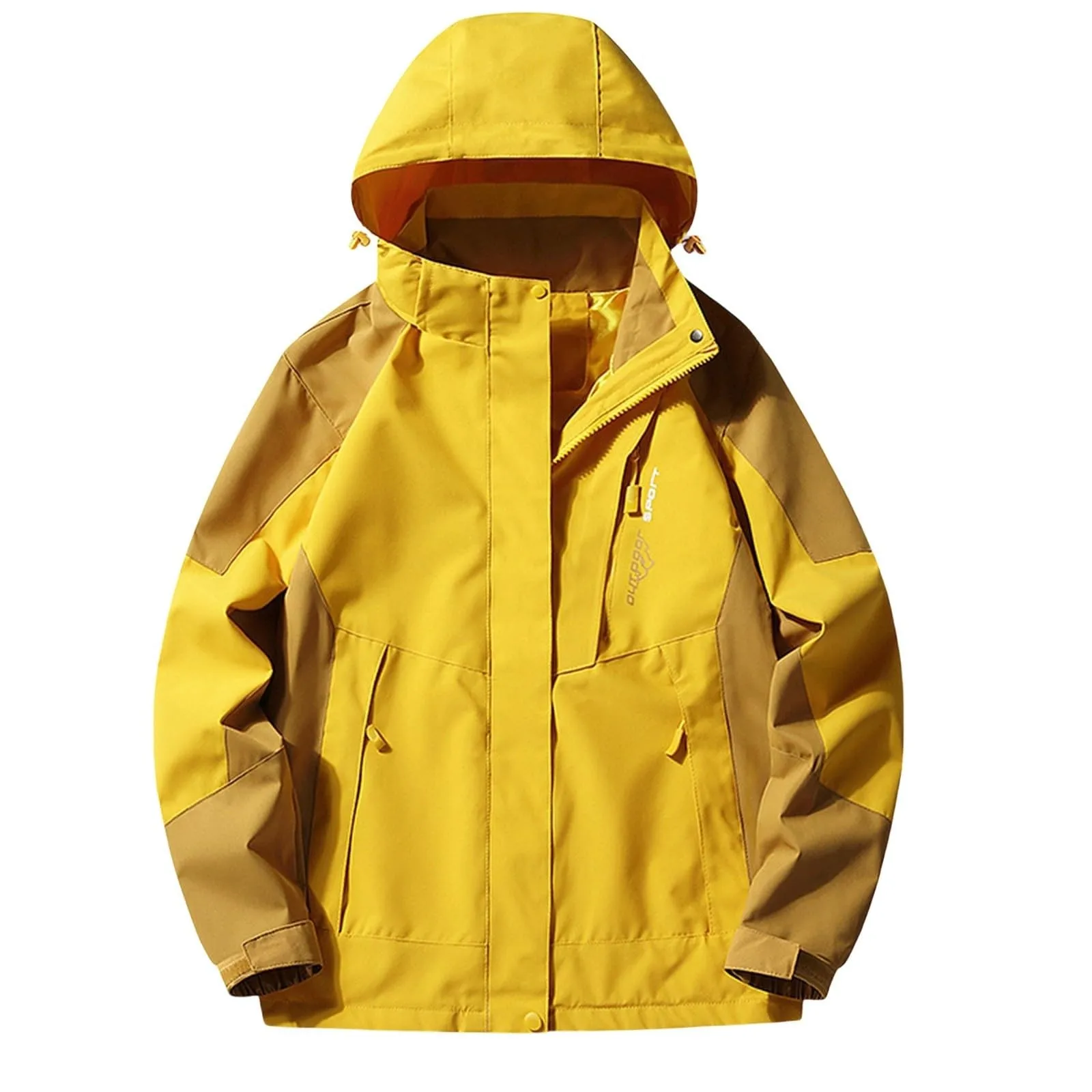 Autumn Women's Fashion Hiking Jacket Long-sleeved Hooded Coat Outdoor Waterproof  Windproof Thin Mountaineering Jacket Coat